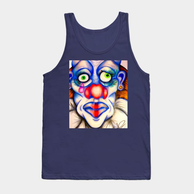 PINK TEAR CLOWN Tank Top by Anewman00.DESIGNS